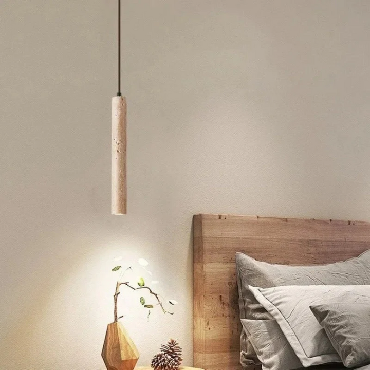 Lisslune | Minimalist Travertine Wabi-Sabi Style LED Chandelier - LumoLine