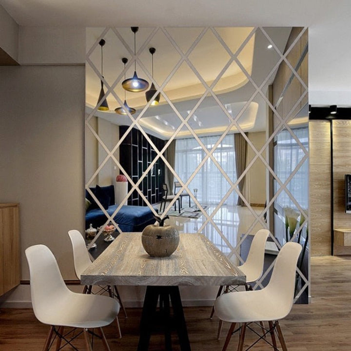 Lisslune | MirraShape 3D Mirror Triangles – Transform Your Walls with Modern Depth and Shine
