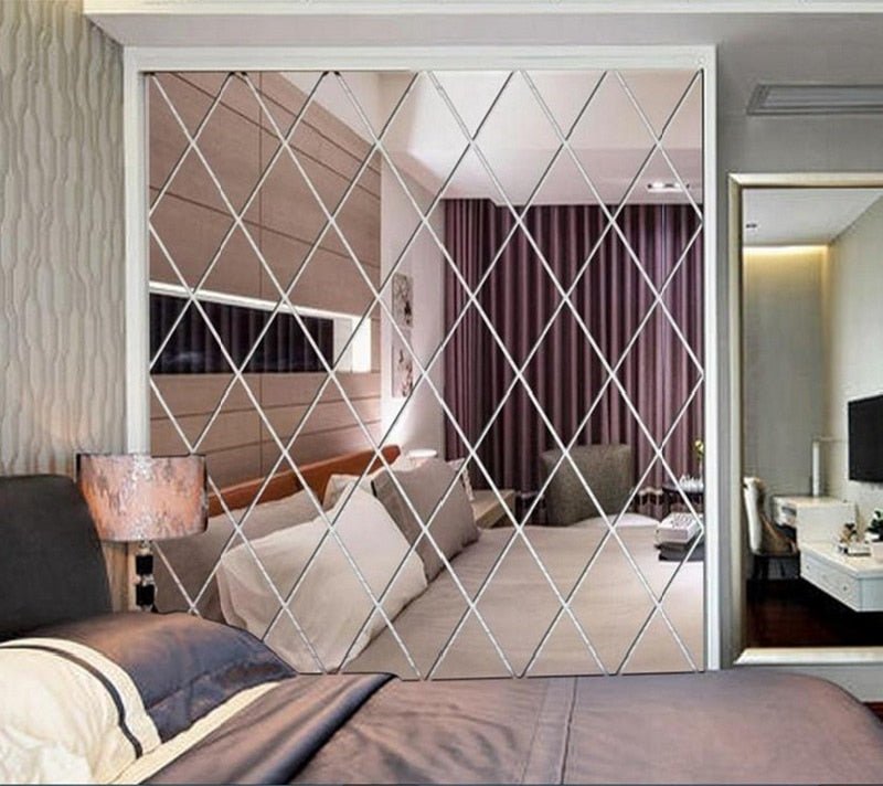 Lisslune | MirraShape 3D Mirror Triangles – Transform Your Walls with Modern Depth and Shine