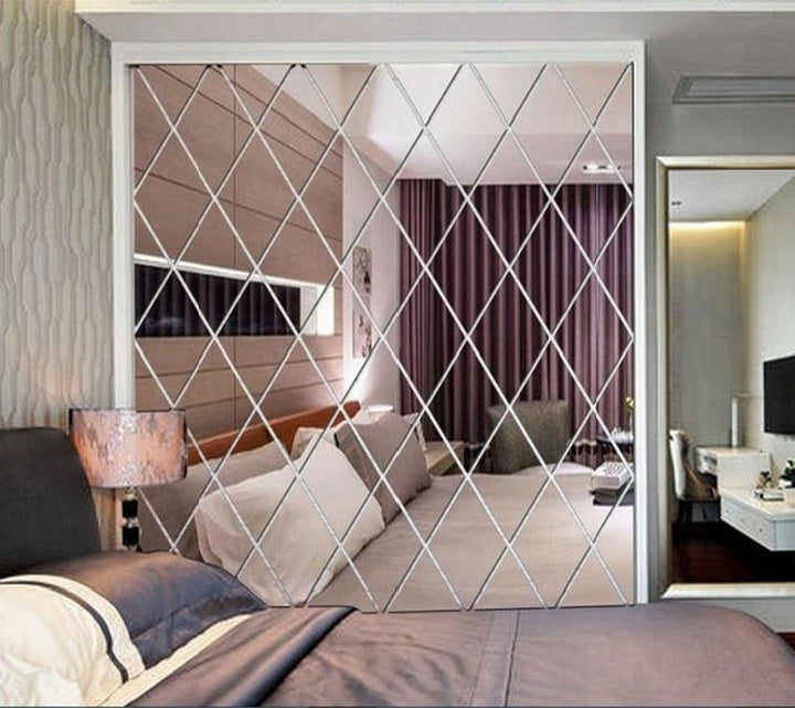 Lisslune | MirraShape 3D Mirror Triangles – Transform Your Walls with Modern Depth and Shine
