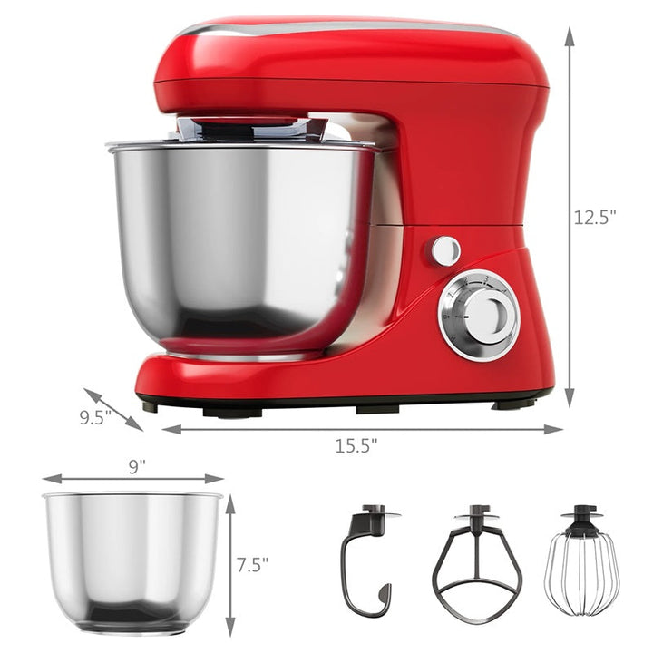 Lisslune | Powerful 6-Speed Stand Mixer with 5.3Qt Stainless Steel Bowl and Versatile Attachments