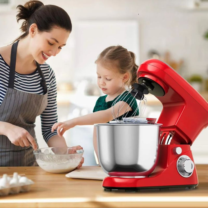 Lisslune | Powerful 6-Speed Stand Mixer with 5.3Qt Stainless Steel Bowl and Versatile Attachments