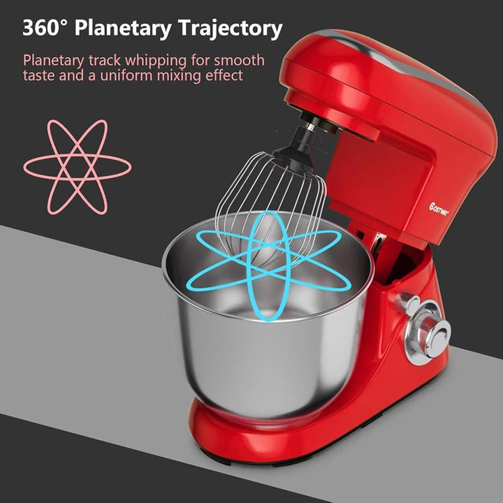 Lisslune | Powerful 6-Speed Stand Mixer with 5.3Qt Stainless Steel Bowl and Versatile Attachments
