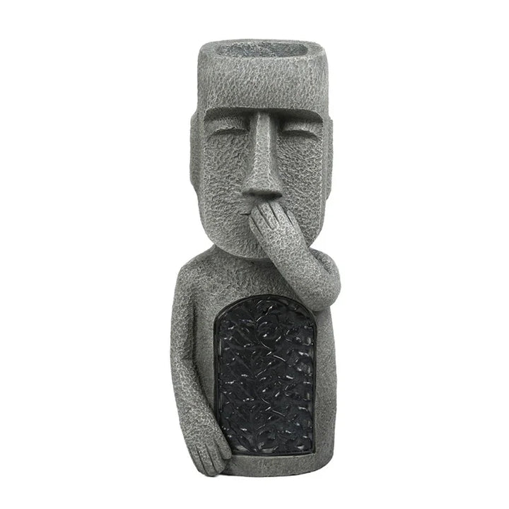 Lisslune | MoaiGlow Easter Island Planter Statue with LED Light