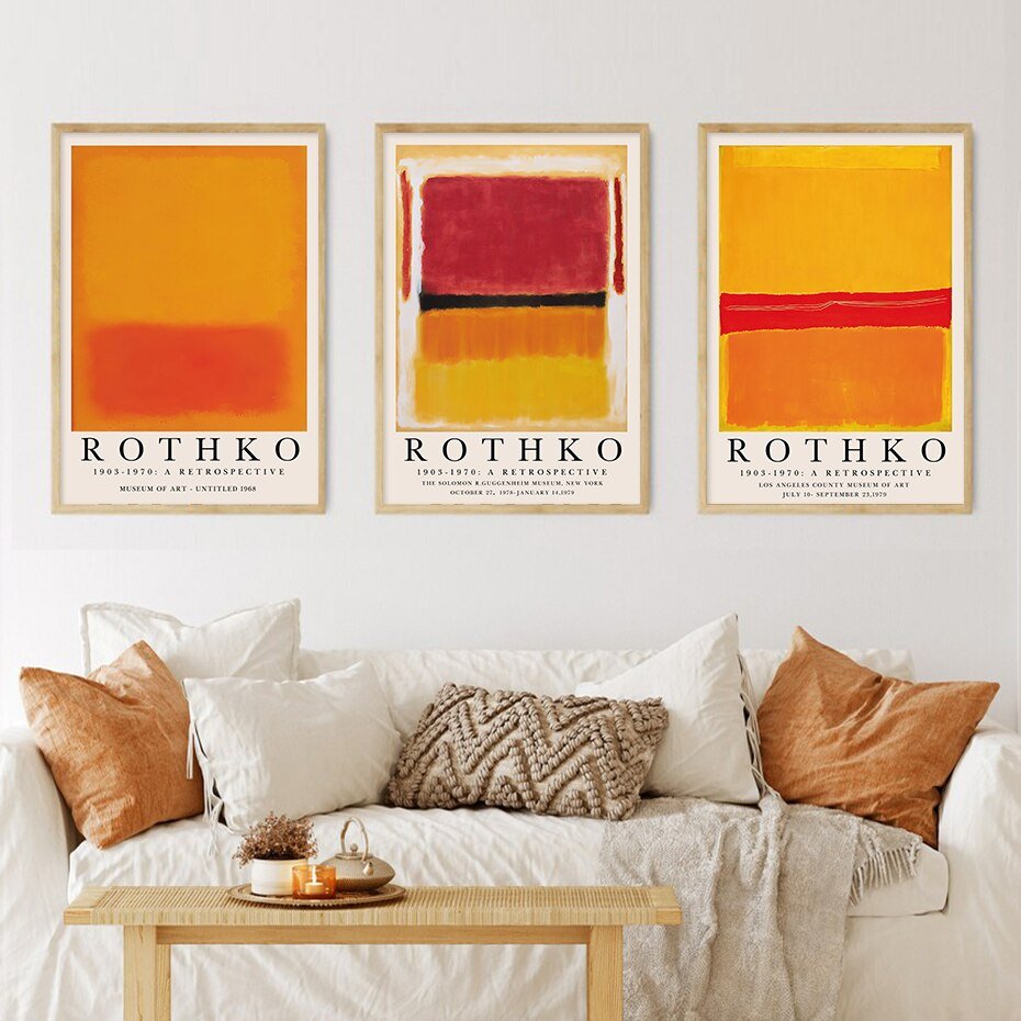 Lisslune | ArtLuxe Modern Abstract Rothko Wall Art Poster | Canvas | Minimalist Design | Decor for Living Room & Office