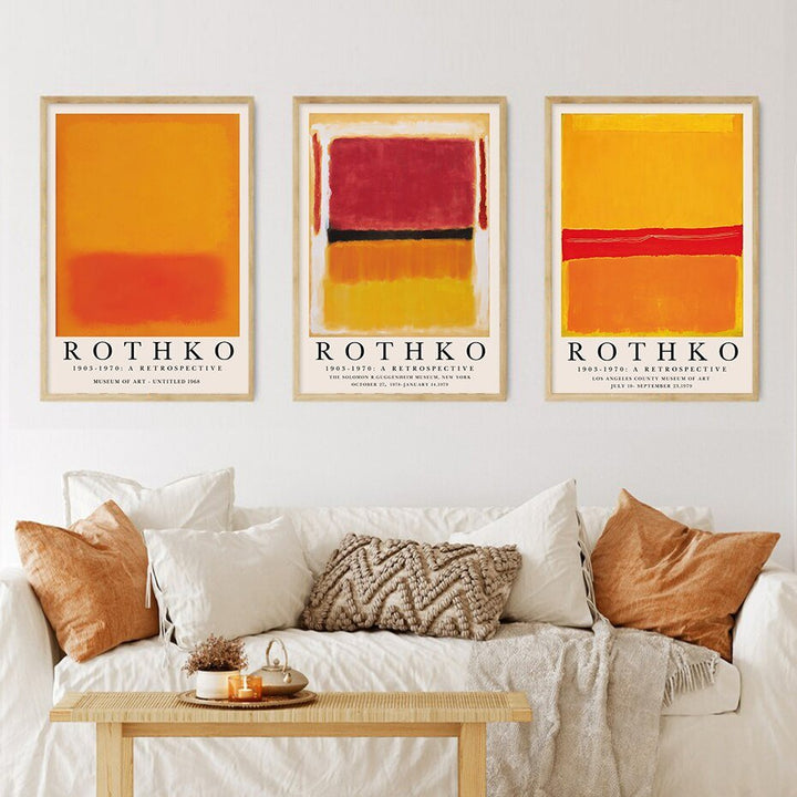 Lisslune | ArtLuxe Modern Abstract Rothko Wall Art Poster | Canvas | Minimalist Design | Decor for Living Room & Office