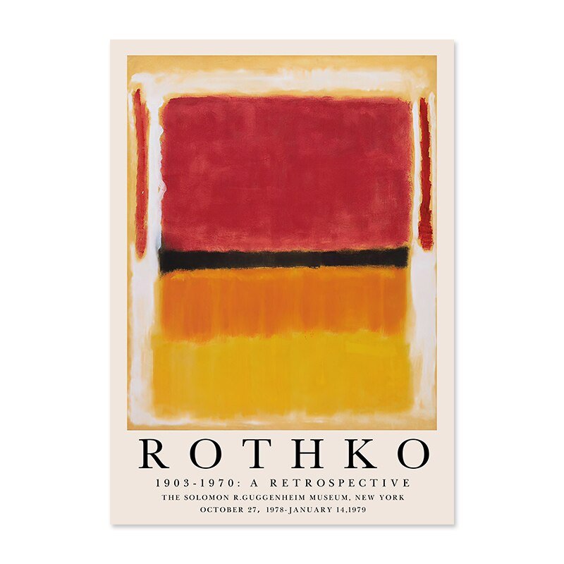 Lisslune | ArtLuxe Modern Abstract Rothko Wall Art Poster | Canvas | Minimalist Design | Decor for Living Room & Office