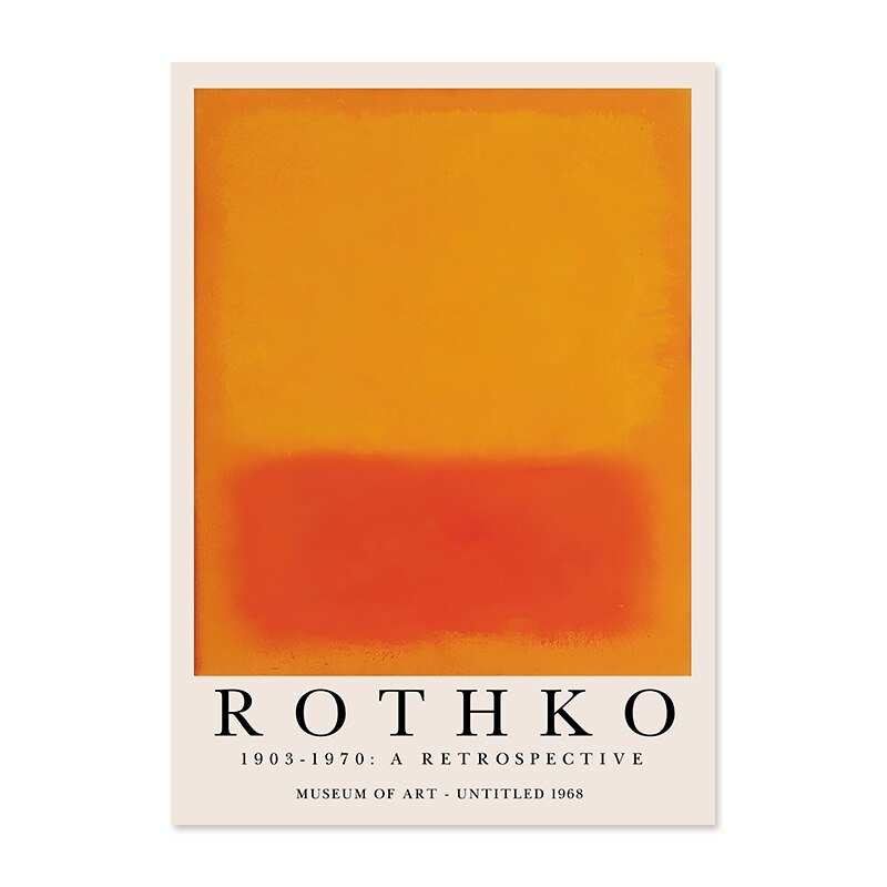 Lisslune | ArtLuxe Modern Abstract Rothko Wall Art Poster | Canvas | Minimalist Design | Decor for Living Room & Office