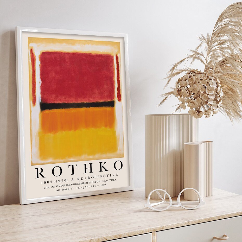 Lisslune | ArtLuxe Modern Abstract Rothko Wall Art Poster | Canvas | Minimalist Design | Decor for Living Room & Office