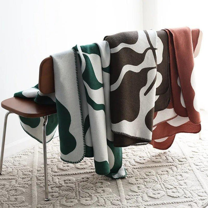 Lisslune | Modern, Abstract Throw Blanket in Bohemian Style – Nordic Style Blanket, Bedspread, Coverlet
