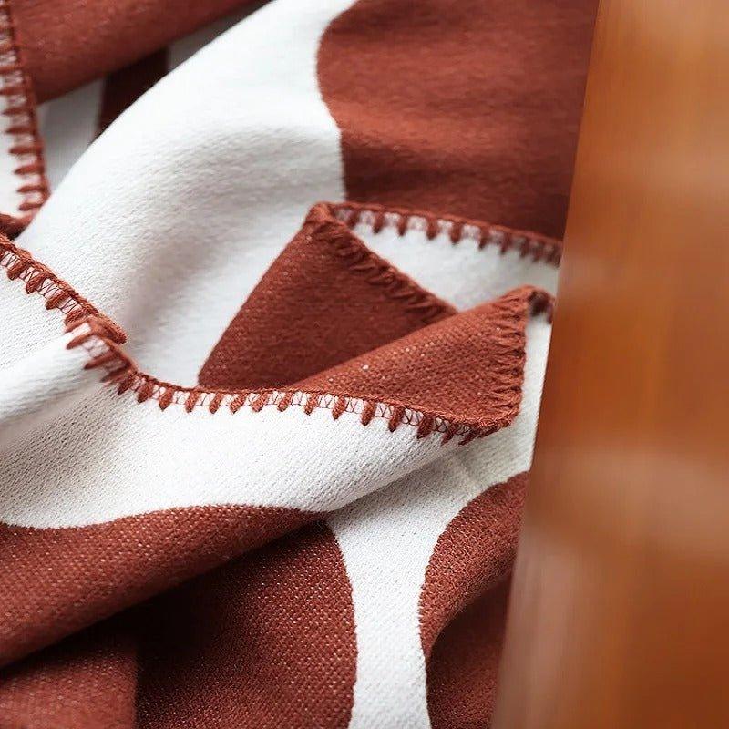 Lisslune | Modern, Abstract Throw Blanket in Bohemian Style – Nordic Style Blanket, Bedspread, Coverlet
