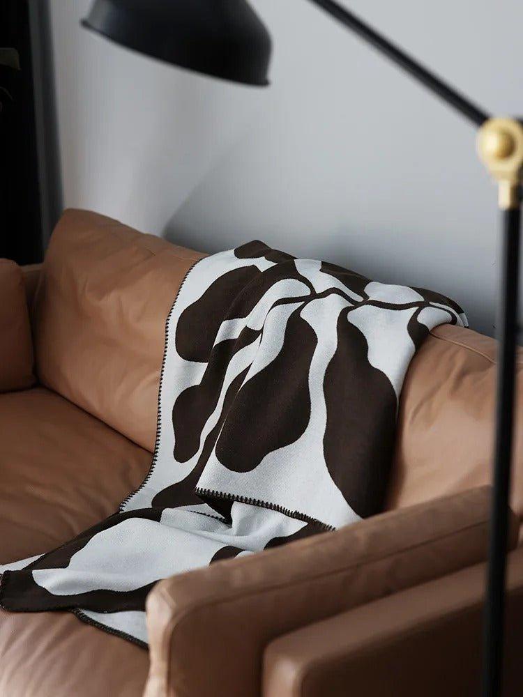 Lisslune | Modern, Abstract Throw Blanket in Bohemian Style – Nordic Style Blanket, Bedspread, Coverlet