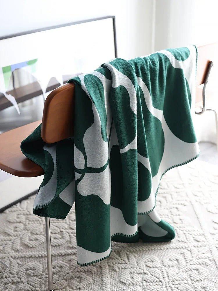 Lisslune | Modern, Abstract Throw Blanket in Bohemian Style – Nordic Style Blanket, Bedspread, Coverlet