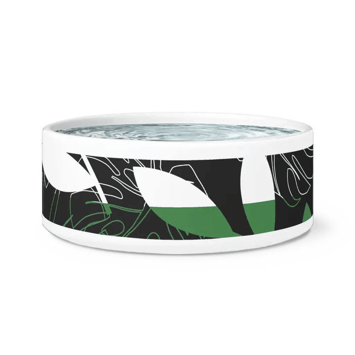 Lisslune | Chic Ceramic Pet Bowl with Cute Paw Print Accent