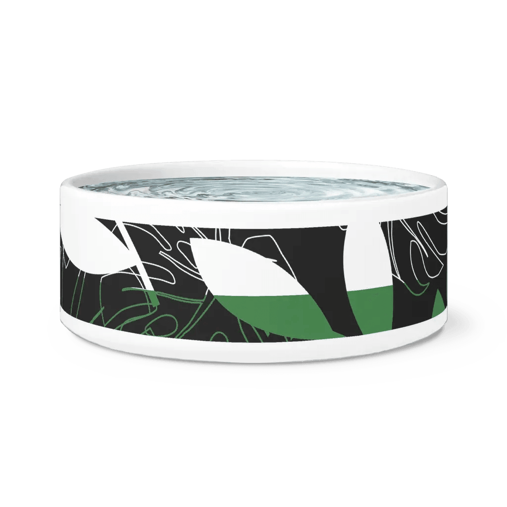 Lisslune | Chic Ceramic Pet Bowl with Cute Paw Print Accent