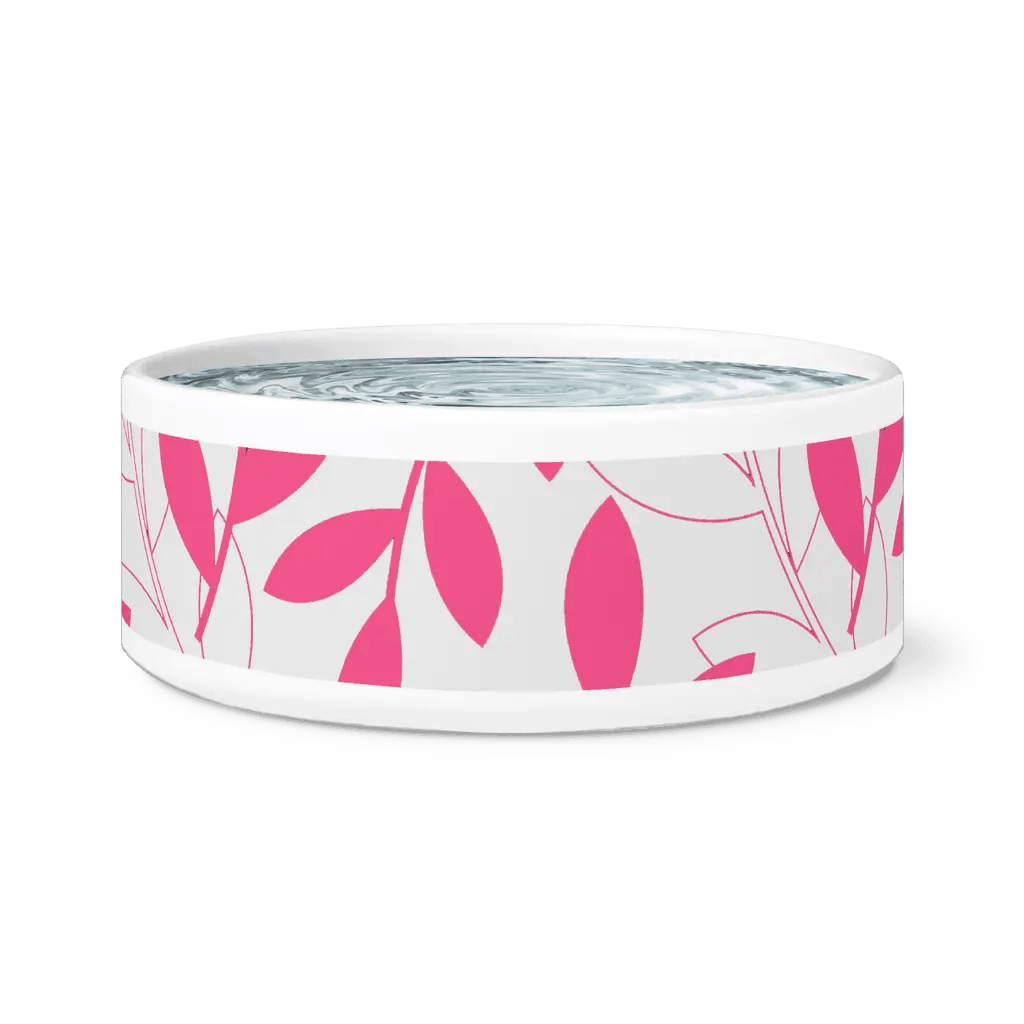 Lisslune | Chic Ceramic Pet Bowl with Cute Paw Print Accent