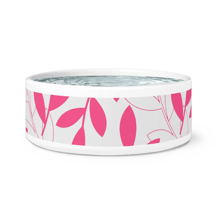 Lisslune | Chic Ceramic Pet Bowl with Cute Paw Print Accent