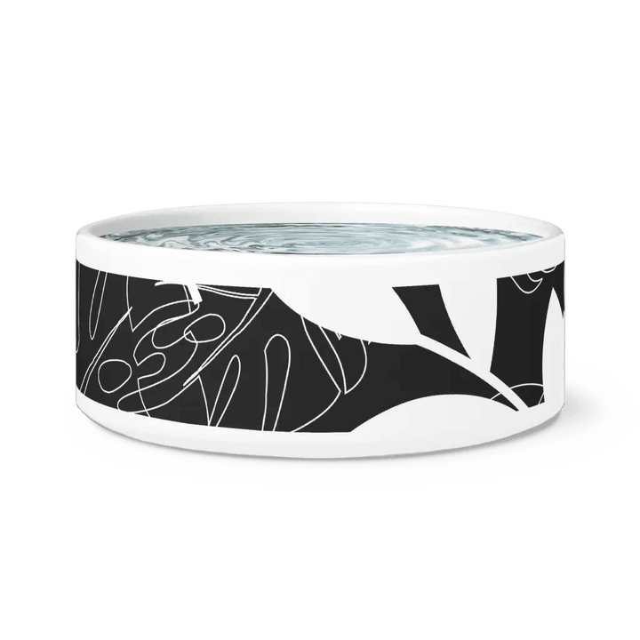 Lisslune | Chic Ceramic Pet Bowl with Cute Paw Print Accent
