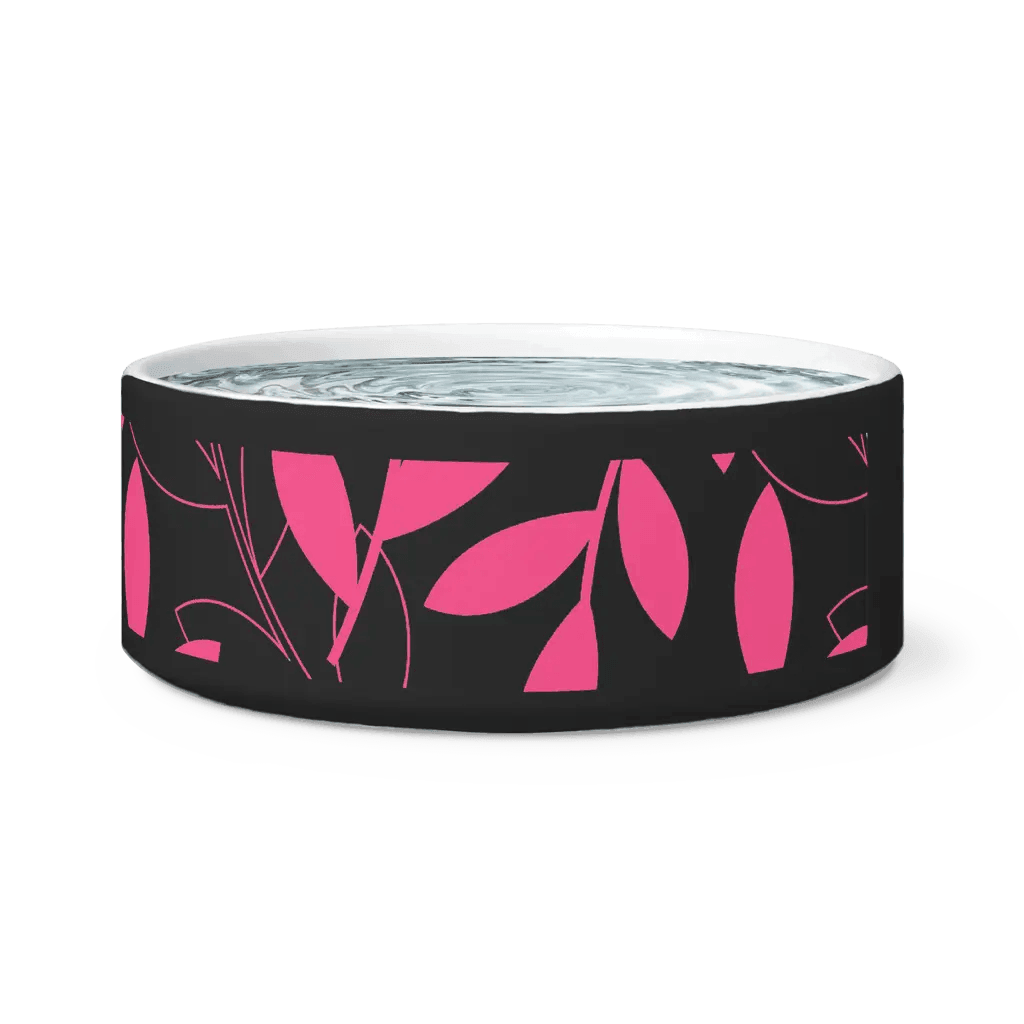 Lisslune | Chic Ceramic Pet Bowl with Cute Paw Print Accent