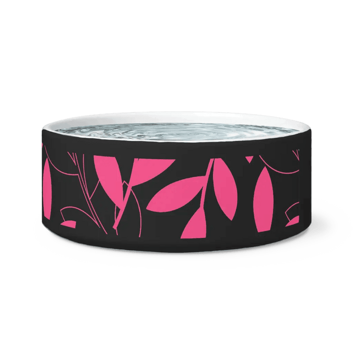 Lisslune | Chic Ceramic Pet Bowl with Cute Paw Print Accent