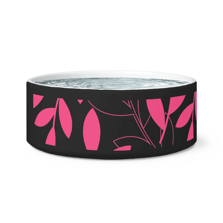 Lisslune | Chic Ceramic Pet Bowl with Cute Paw Print Accent