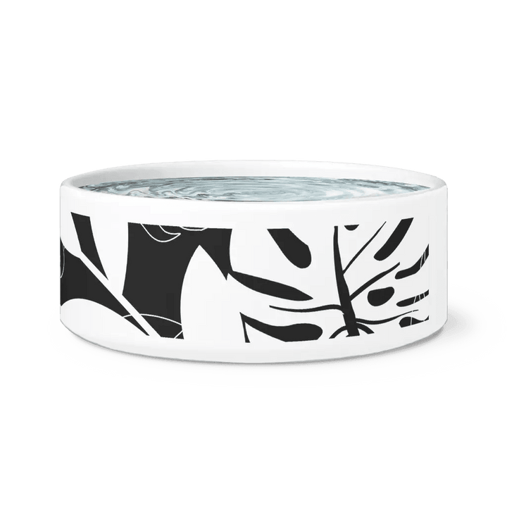 Lisslune | Chic Ceramic Pet Bowl with Cute Paw Print Accent