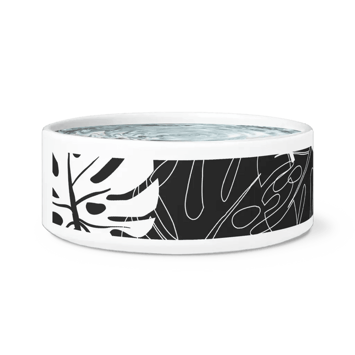 Lisslune | Chic Ceramic Pet Bowl with Cute Paw Print Accent