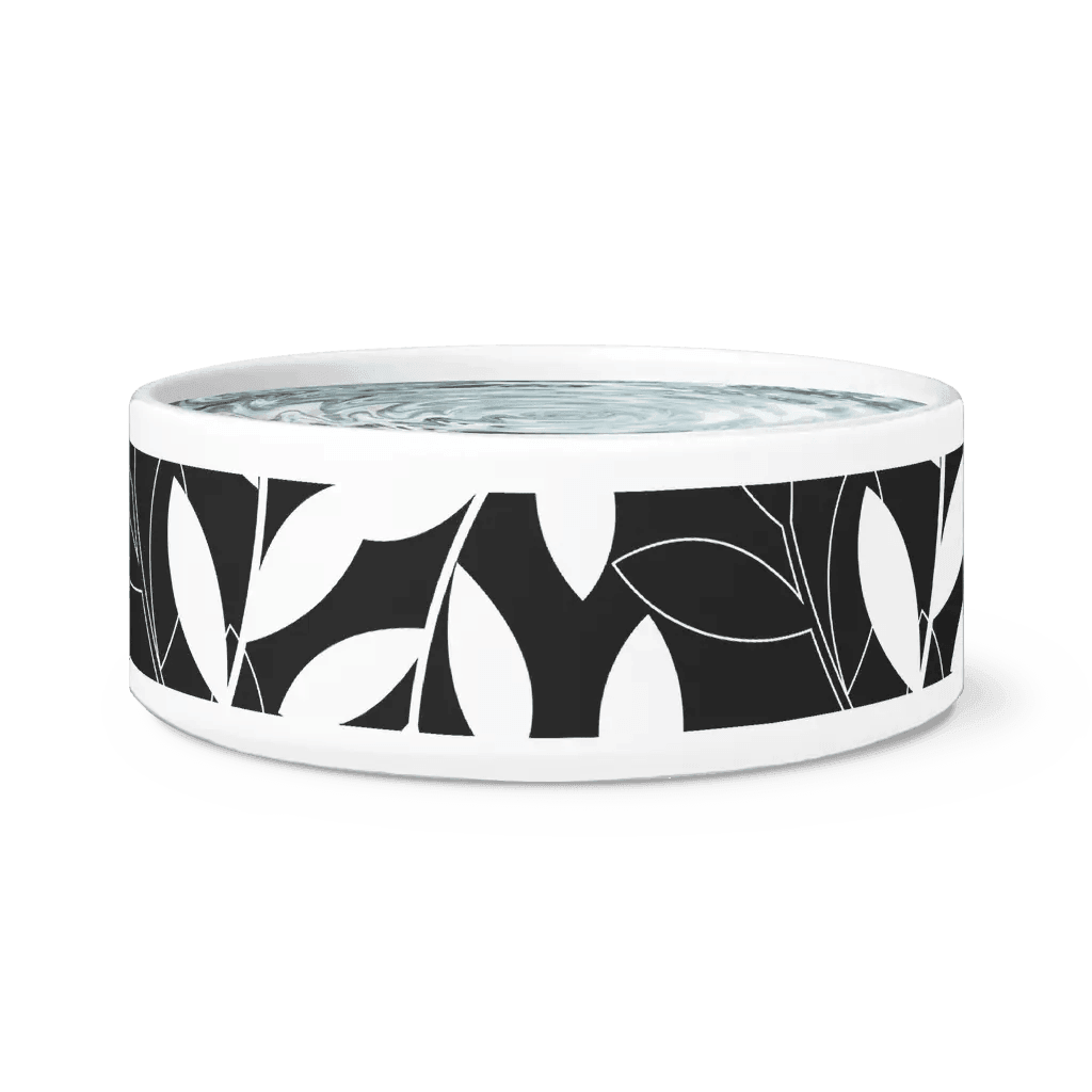 Lisslune | Chic Ceramic Pet Bowl with Cute Paw Print Accent
