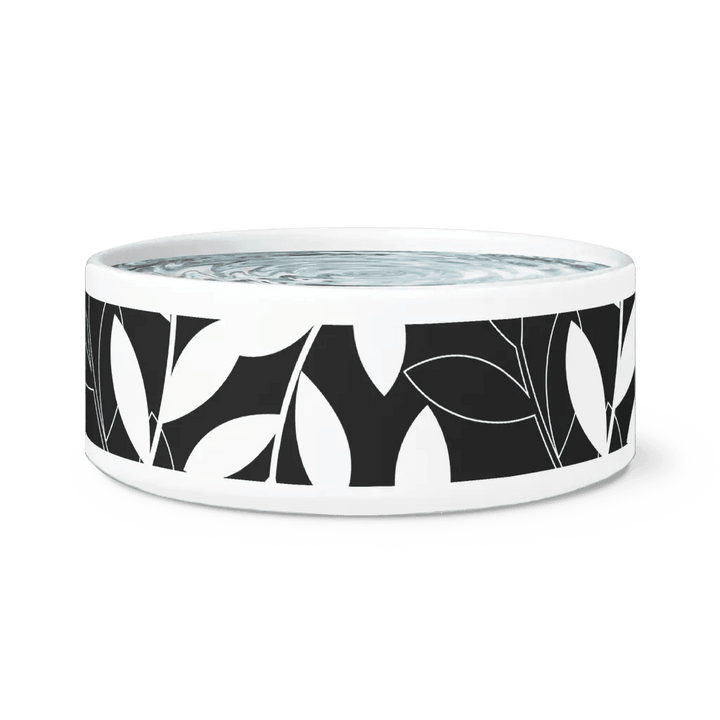 Lisslune | Chic Ceramic Pet Bowl with Cute Paw Print Accent