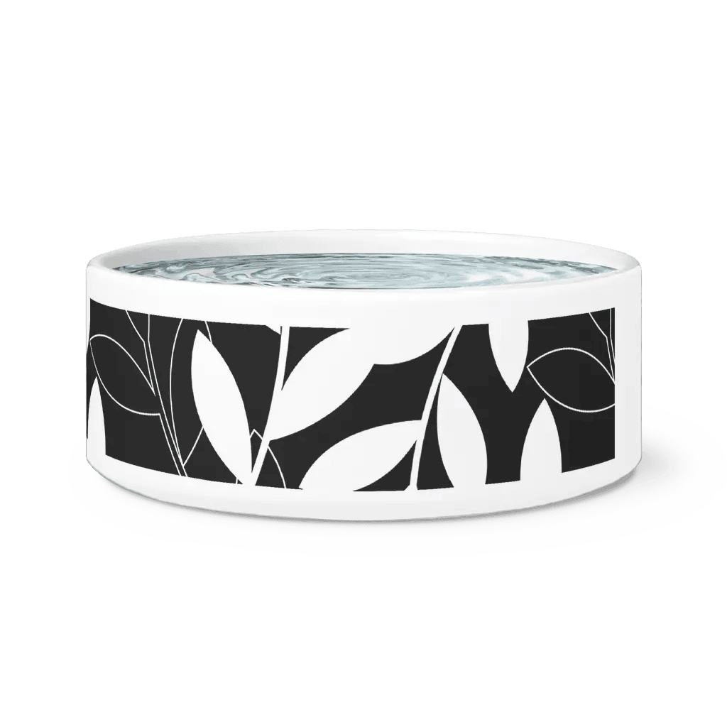 Lisslune | Chic Ceramic Pet Bowl with Cute Paw Print Accent