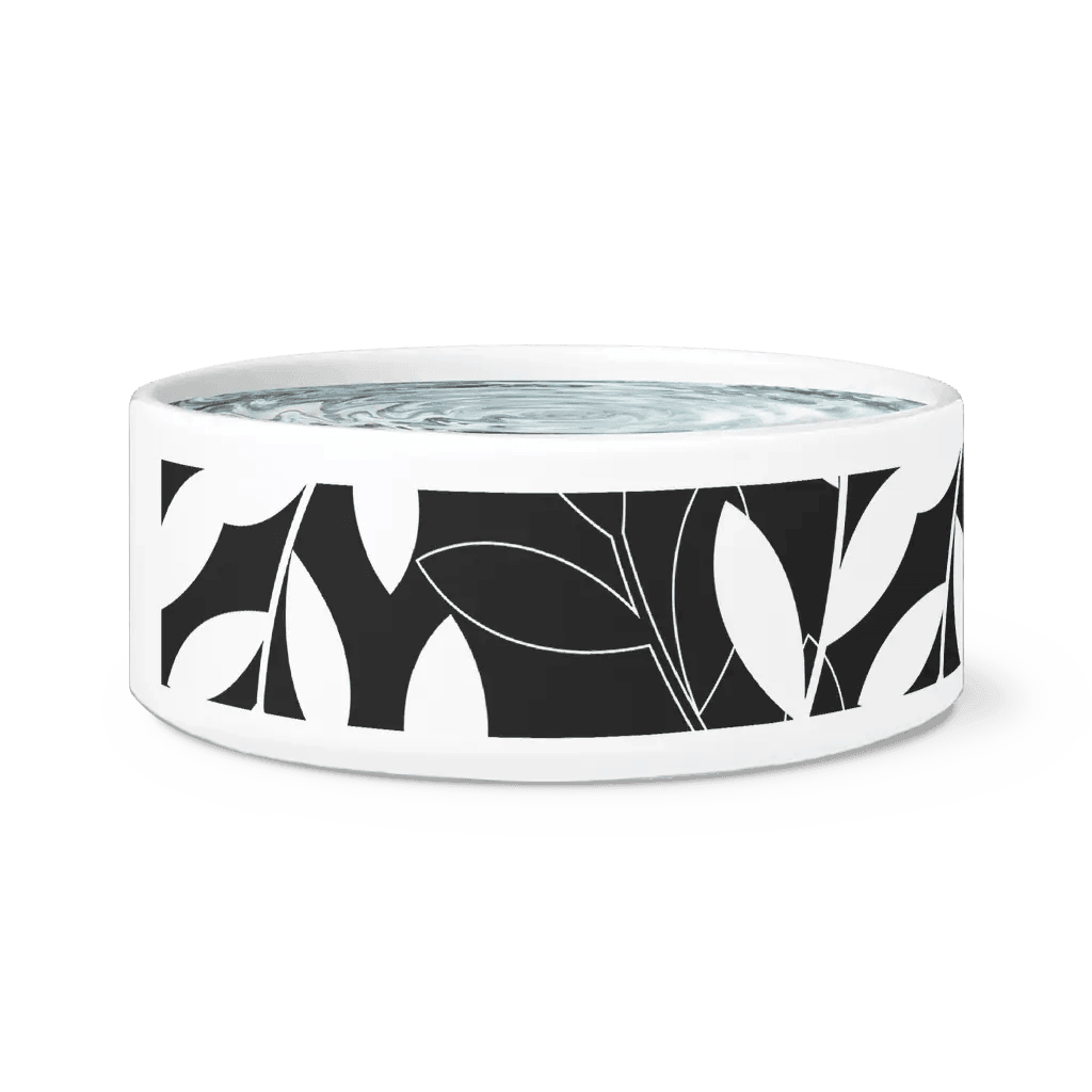 Lisslune | Chic Ceramic Pet Bowl with Cute Paw Print Accent