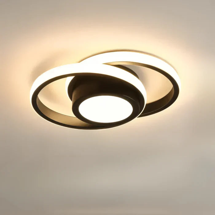 Lisslune | Modern LED Ceiling Lamp with Double Ring Design - Twilight Rings
