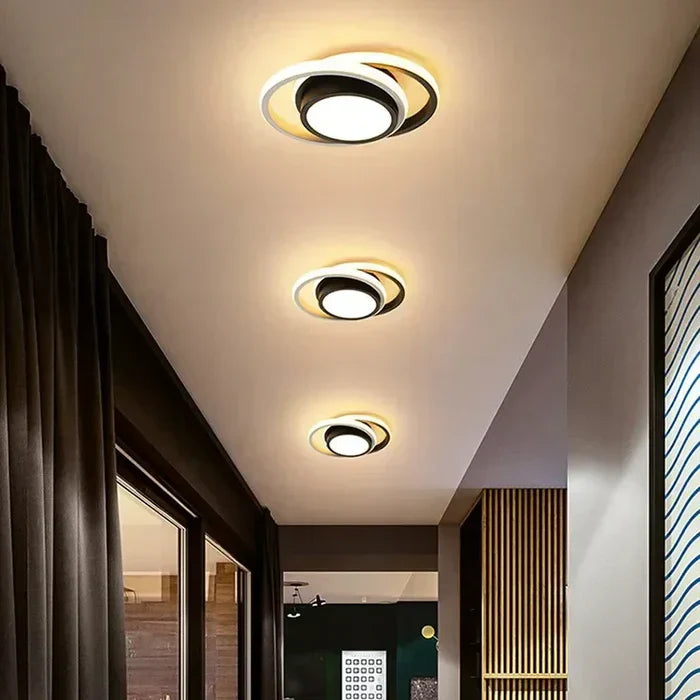 Lisslune | Modern LED Ceiling Lamp with Double Ring Design - Twilight Rings