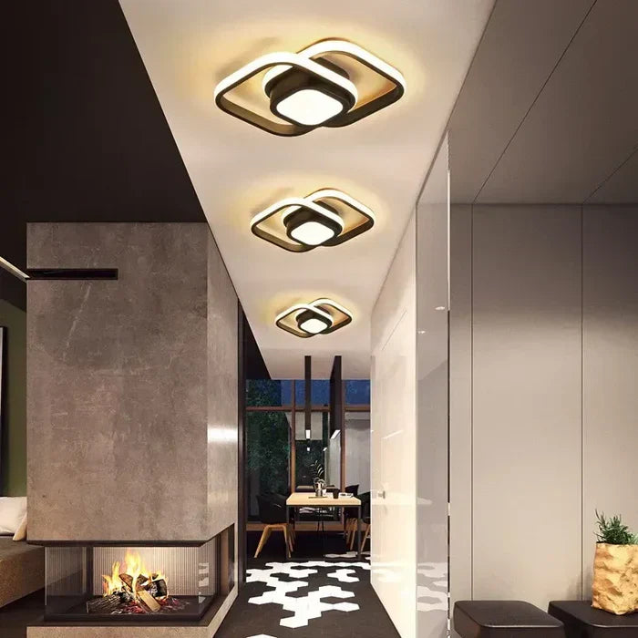 Lisslune | Modern LED Ceiling Lamp with Double Ring Design - Twilight Rings