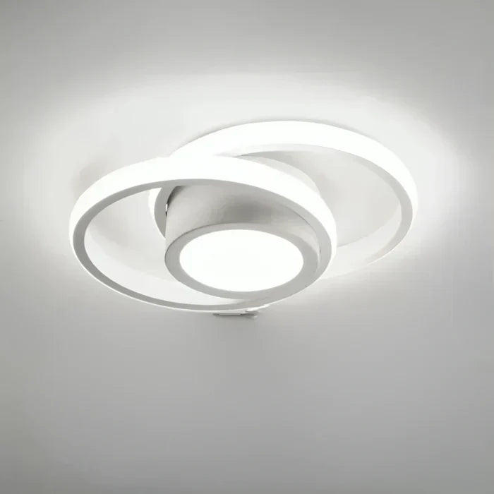 Lisslune | Modern LED Ceiling Lamp with Double Ring Design - Twilight Rings