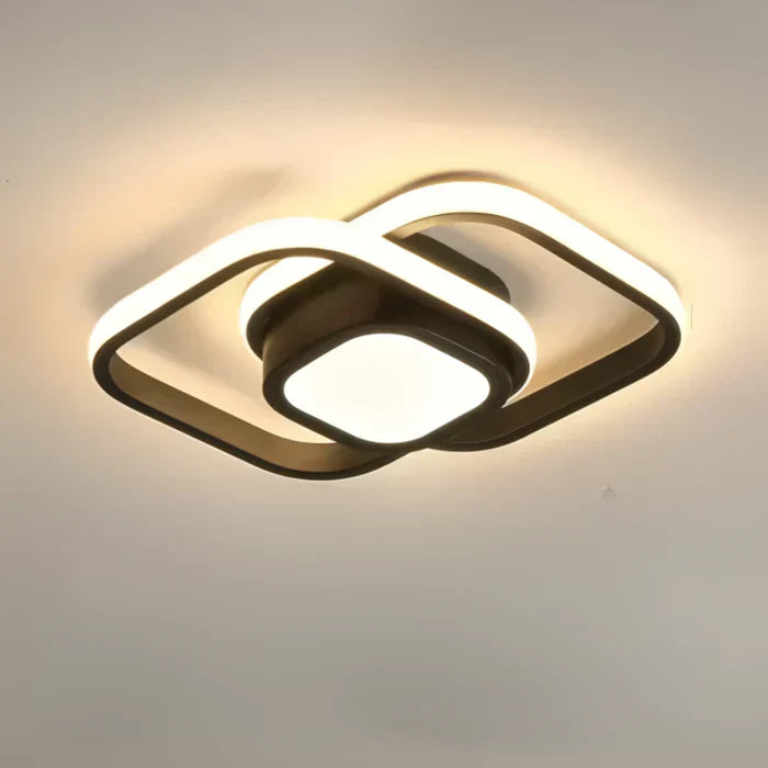 Lisslune | Modern LED Ceiling Lamp with Double Ring Design - Twilight Rings