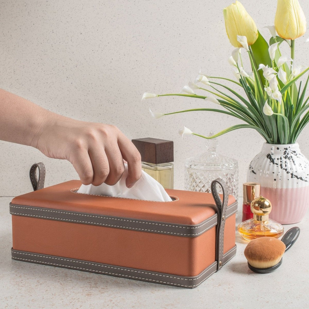 Lisslune | Modèra Premium Leatherite Tissue Case | Stylish and durable tissue organizer for modern spaces