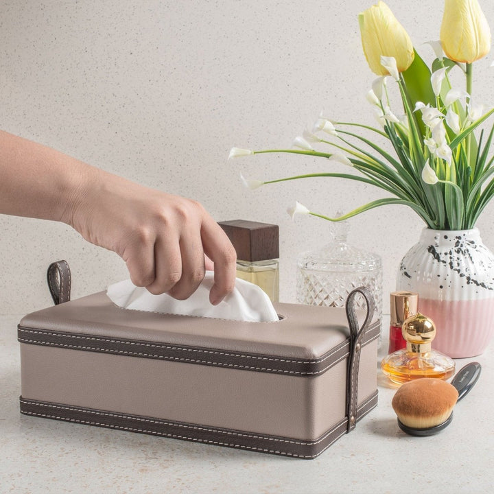 Lisslune | Modèra Premium Leatherite Tissue Case | Stylish and durable tissue organizer for modern spaces