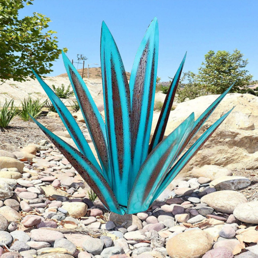 Lisslune | Handmade Agave Decorative Plant, Natural Polystone Design