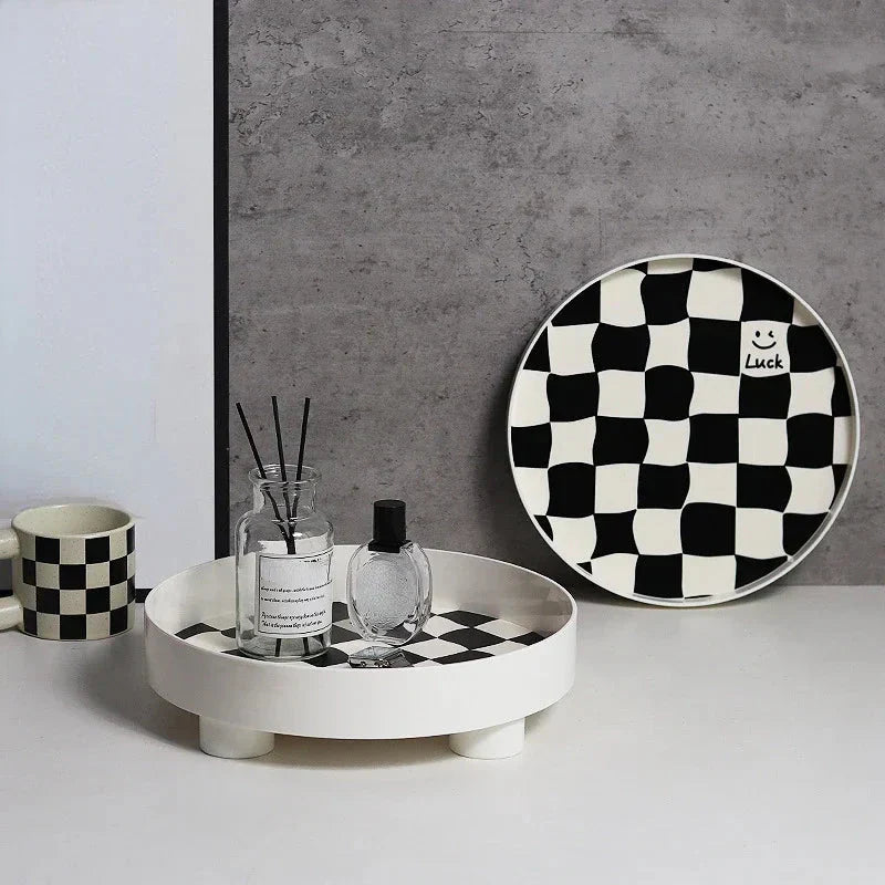 Lisslune | Monochrome Chessboard Storage Tray