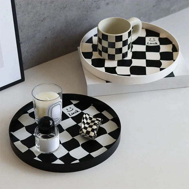 Lisslune | Monochrome Chessboard Storage Tray