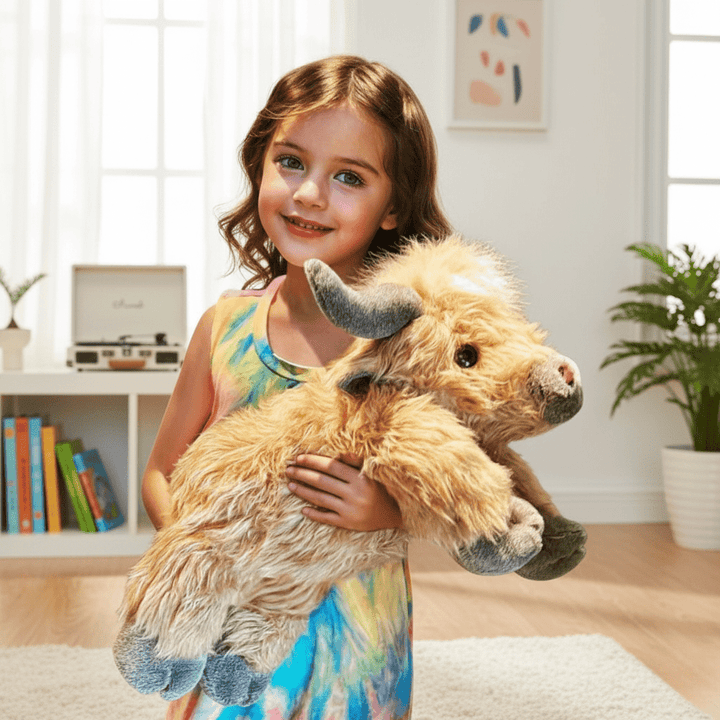 Lisslune | MOOLETTE – Lovable Highland Cow Plush with Cozy, Huggable Design