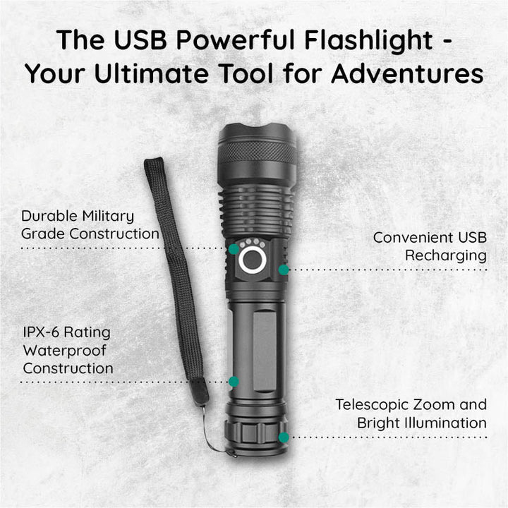 Lisslune | USB Powerful Flashlight Torch