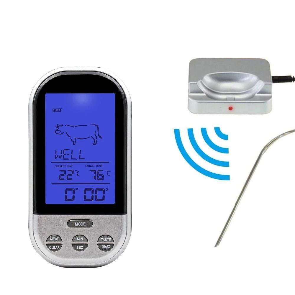 Lisslune | Digital Wireless Oven Thermometer with Timer Alarm