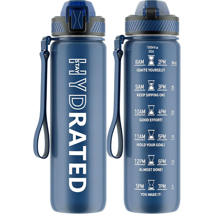 Lisslune | Motivational Leak-proof Bottle with Straw - Sports Bottle