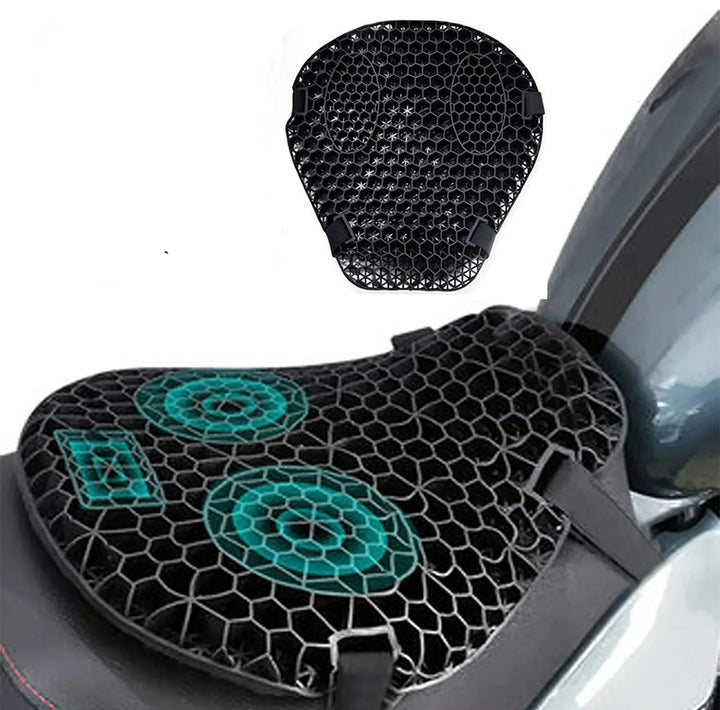 Lisslune | HoneyRide – 3D Honeycomb Shock-Relief Motorcycle Seat Cushion