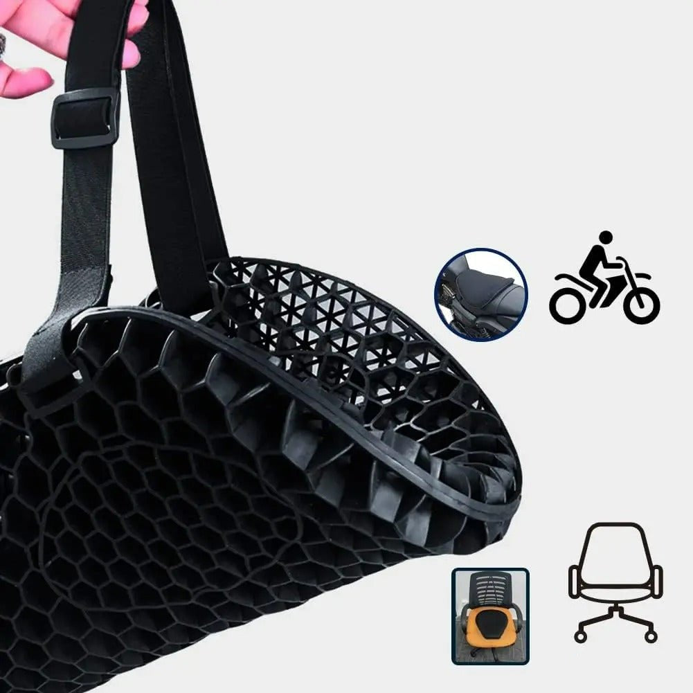 Lisslune | HoneyRide – 3D Honeycomb Shock-Relief Motorcycle Seat Cushion
