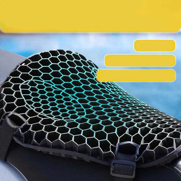Lisslune | HoneyRide – 3D Honeycomb Shock-Relief Motorcycle Seat Cushion