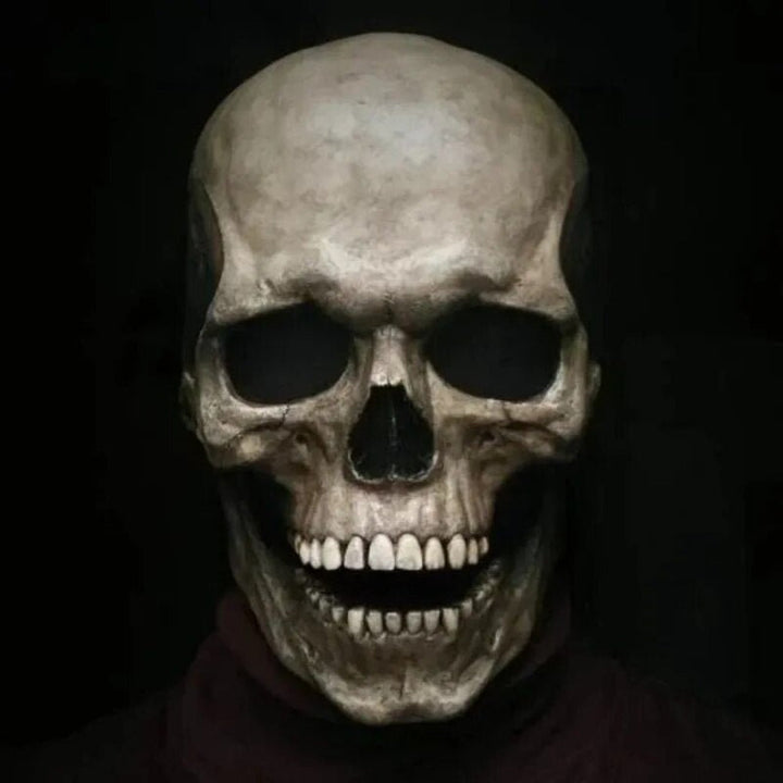 Lisslune | Halloween Skull Mask with Movable Jaw Full Head Latex
