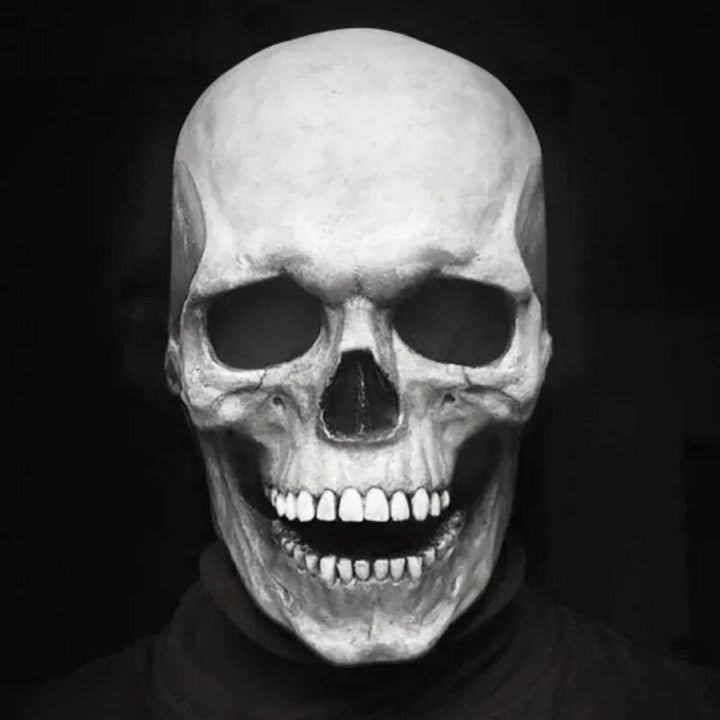 Lisslune | Halloween Skull Mask with Movable Jaw Full Head Latex